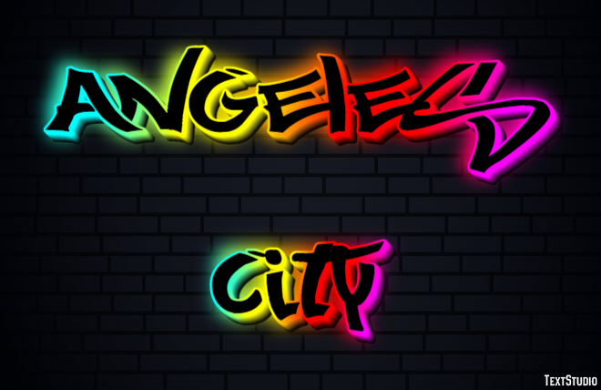 Angeles City Effetto testo