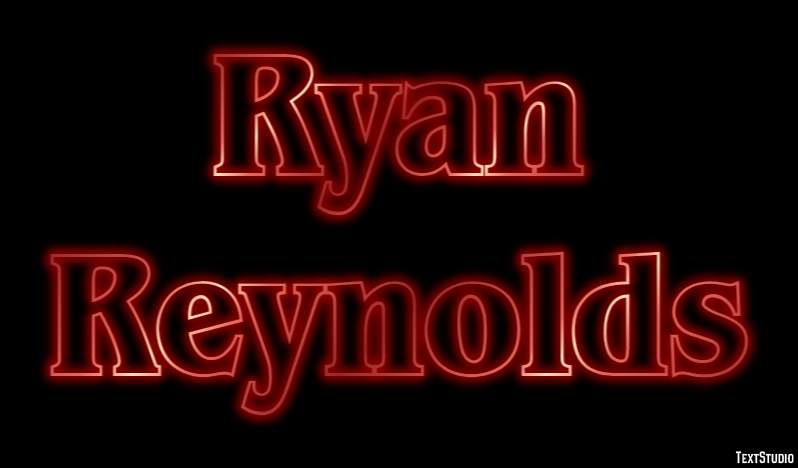 Ryan Reynolds Efecto de texto
