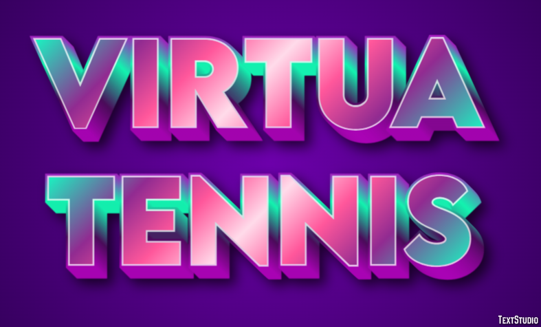 Virtua Tennis Efeito de texto