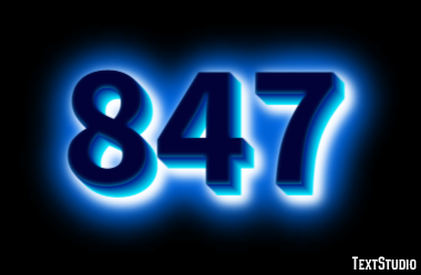 847 Tekst effect