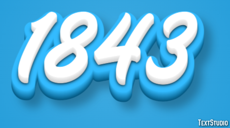 1843 Efeito de texto