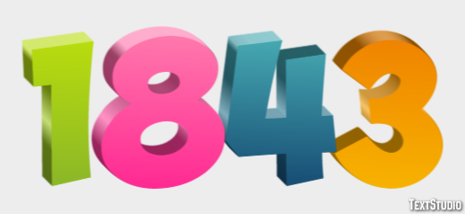 1843 Efeito de texto