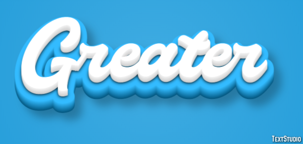 Greater Efecto de Texto