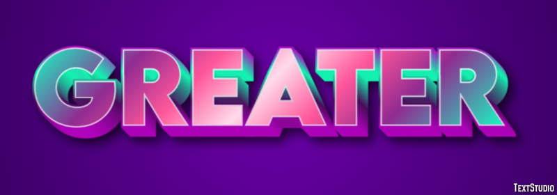 Greater Efecto de Texto