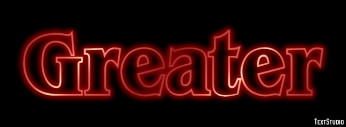 Greater Efecto de Texto