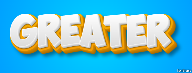 Greater Efecto de Texto