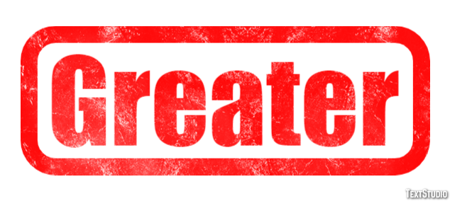 Greater Efecto de Texto
