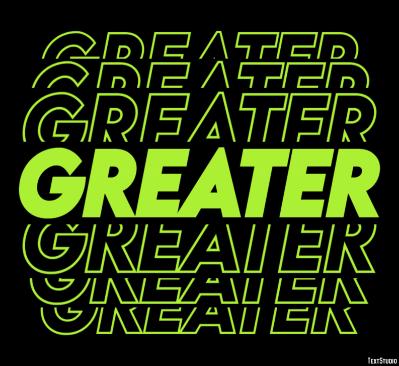 Greater Efecto de Texto