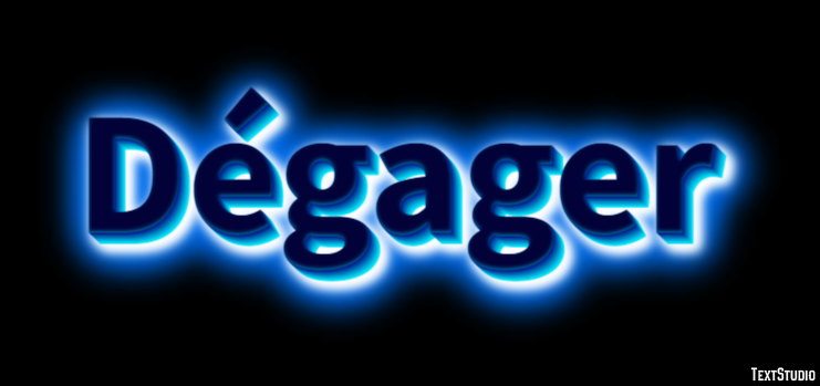 Dégager Text effect