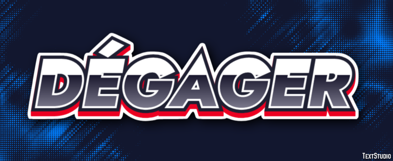 Dégager Text effect