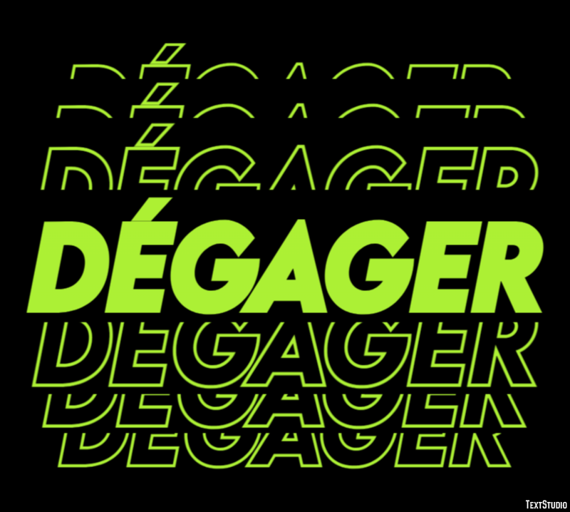 Dégager Text effect