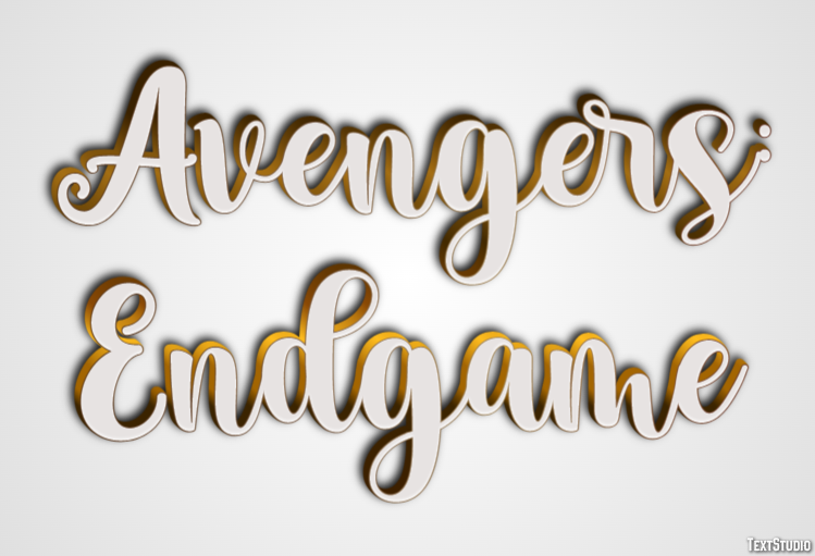 Avengers: Endgame Effetto testo