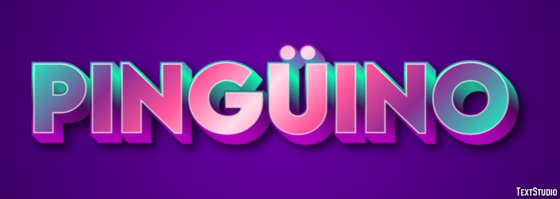 Pingüino Efecto de Texto