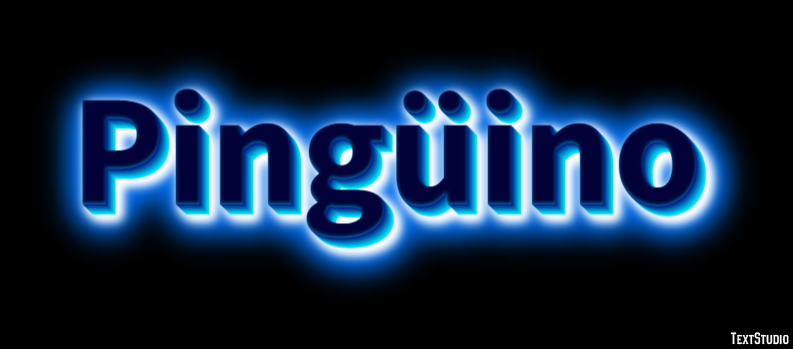 Pingüino Efecto de Texto