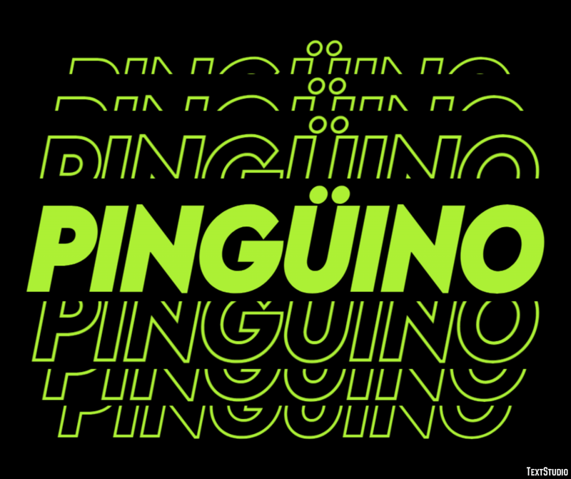 Pingüino Effet de Texte