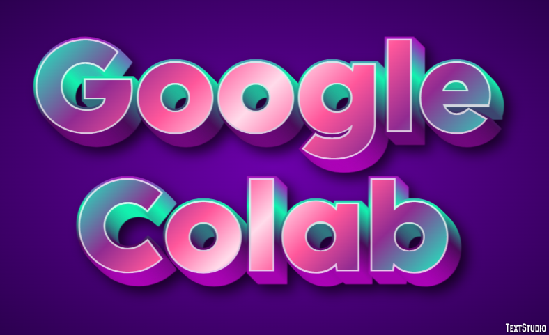 Google Colab Tekst Effect