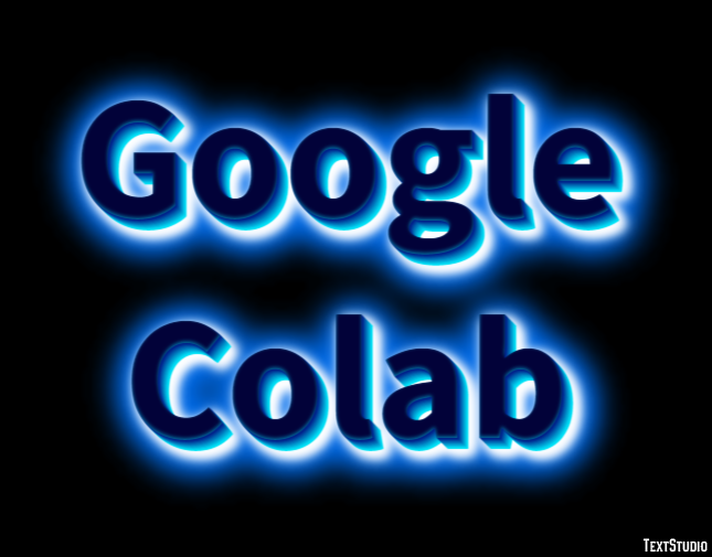 Google Colab Tekst Effect
