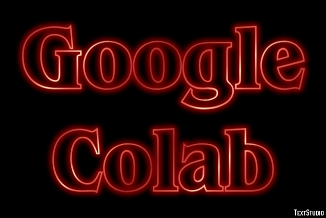 Google Colab Text effect
