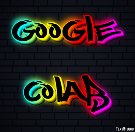 Google Colab Tekst Effect