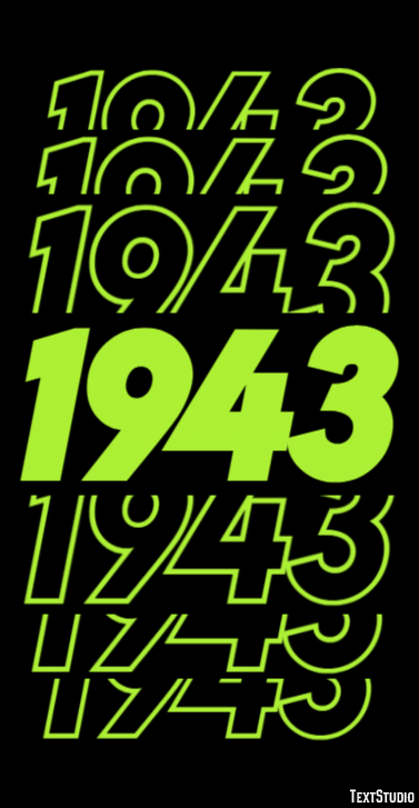 1943 Text Effect