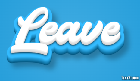 Leave Efeito de texto