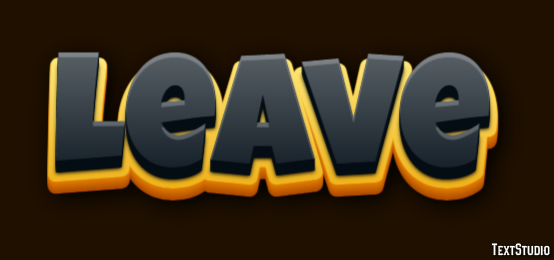 Leave Text Effect