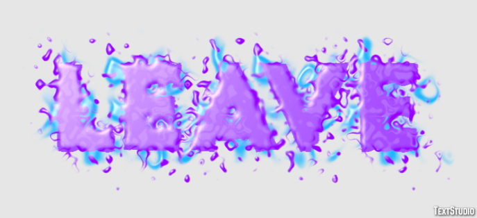Leave Efecto de Texto