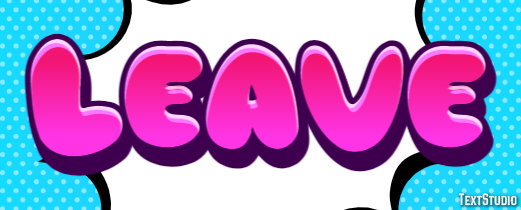 Leave Text Effect