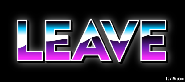 Leave Text Effect