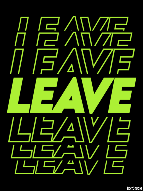 Leave Text Effect
