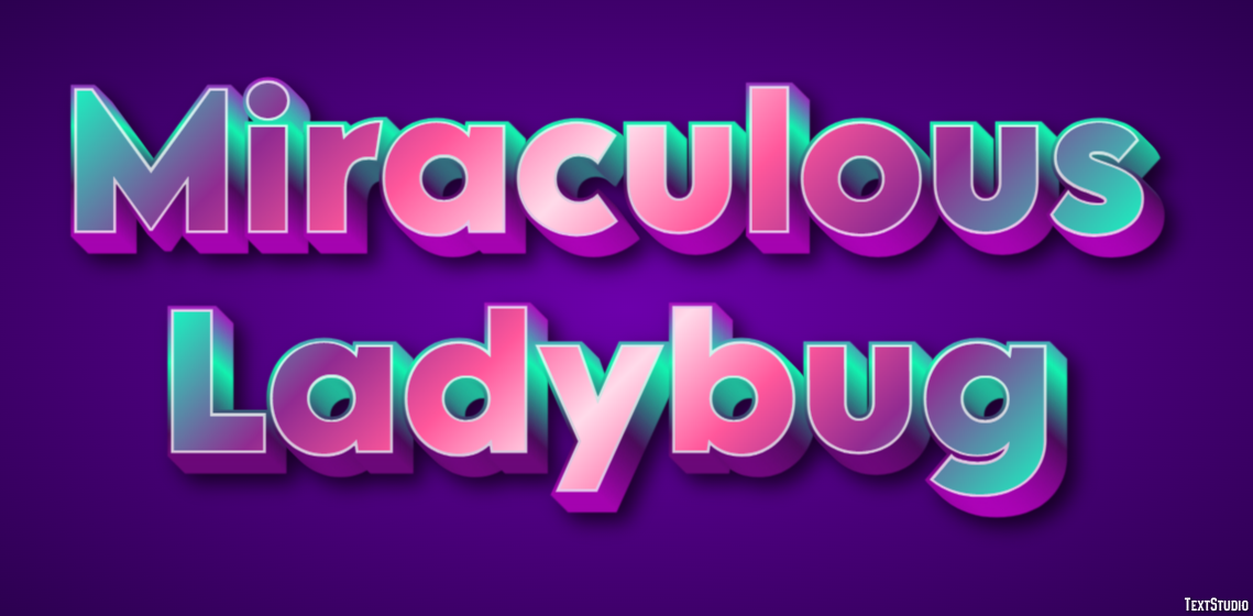 Miraculous Ladybug Text Effect