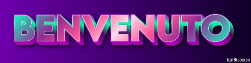 Benvenuto Эффект текста