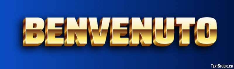 Benvenuto Effetto testo