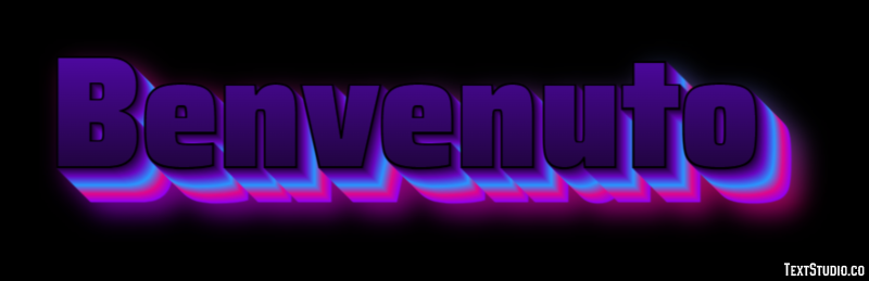 Benvenuto Effetto testo