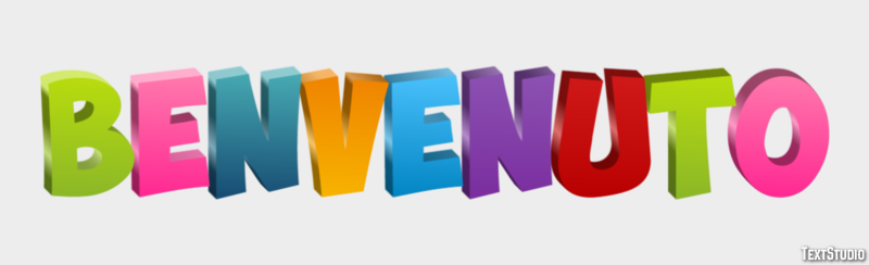 Benvenuto Effetto testo