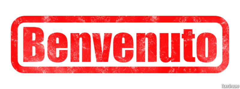 Benvenuto Effetto testo