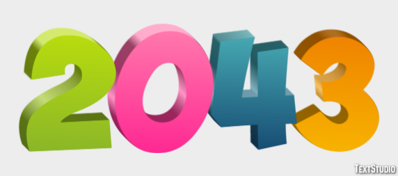 2043 Efecto de Texto