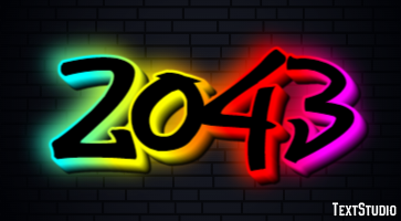 2043 Efecto de Texto
