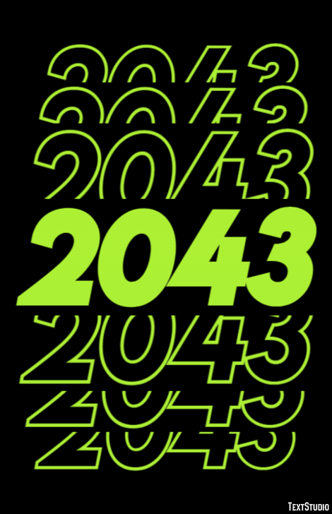 2043 Efecto de Texto