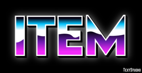 Item Text Effect