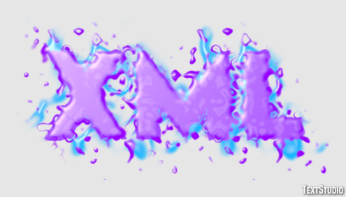 XML Эффект текста