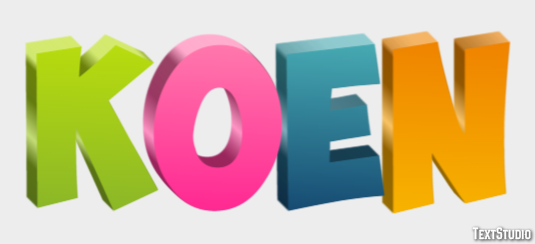 Koen Efecto de Texto