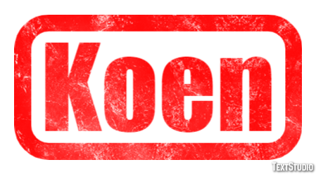 Koen Efecto de texto