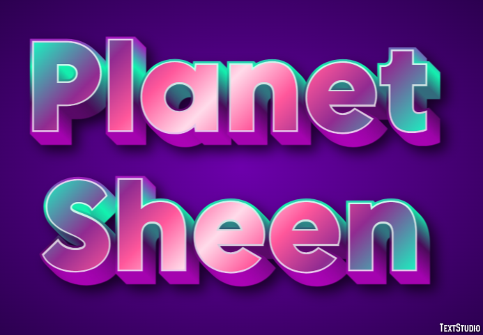 Planet Sheen Texteffekt