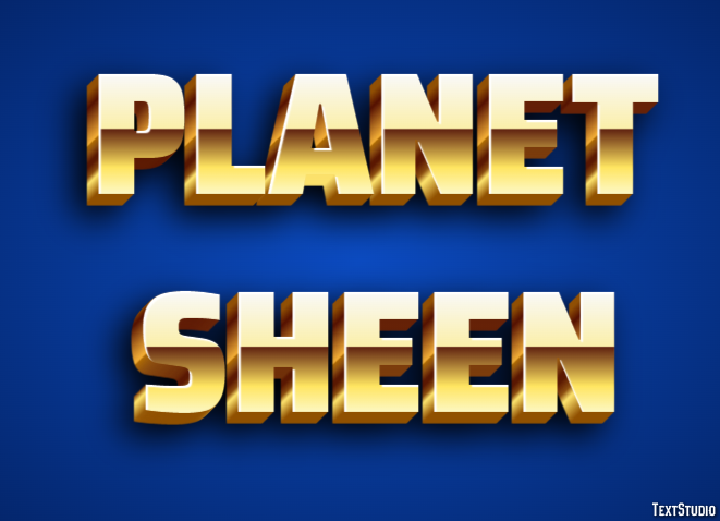 Planet Sheen Texteffekt