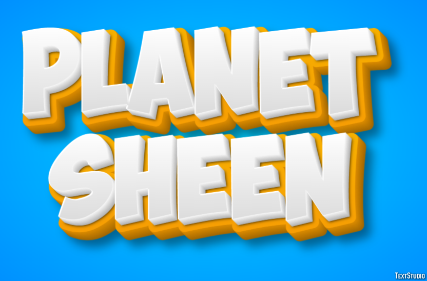 Planet Sheen Text Effect