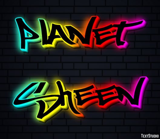 Planet Sheen Text Effect