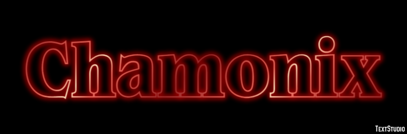 Chamonix Efekt tekstowy