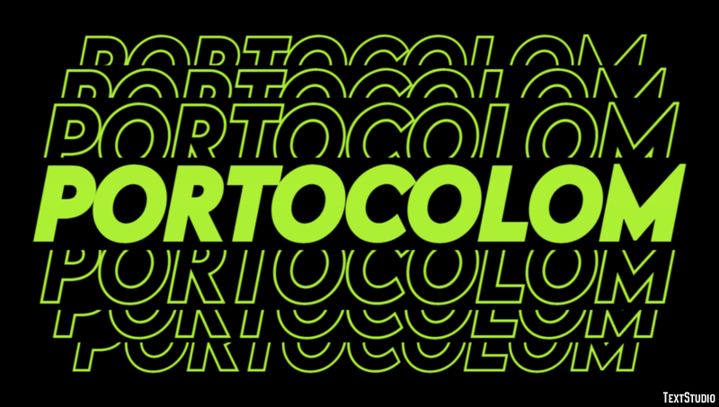 Portocolom Effetto testo