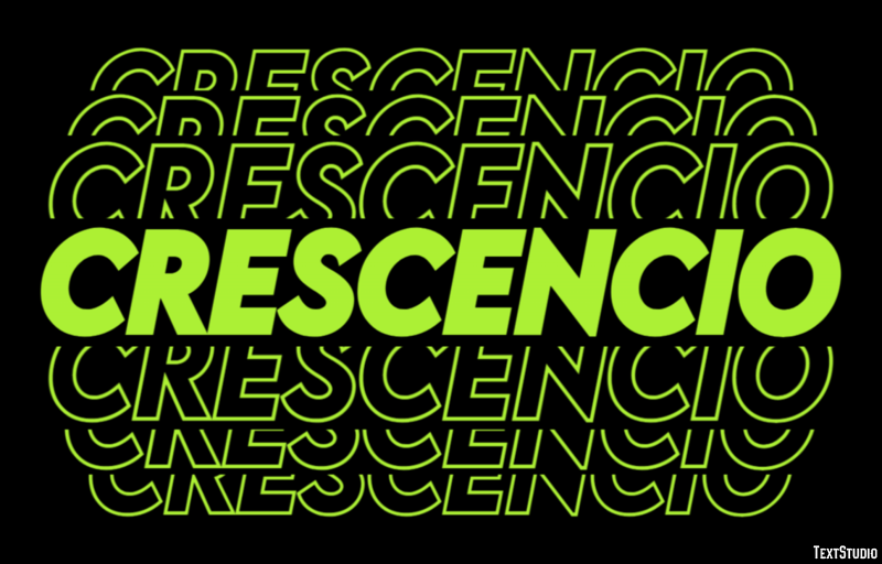 Crescencio Efecto de texto